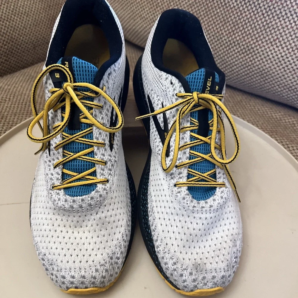 Men Size 14- Brooks Revel 2 White Blue sneakers - 1103141D701
